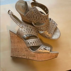Guess gold wedges. Size 8.5